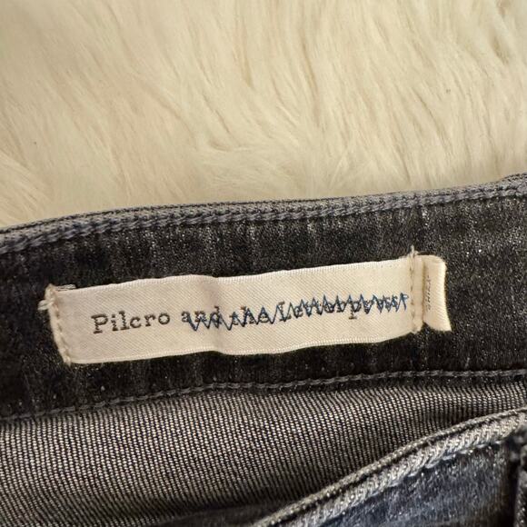 Pilcro and The Letterpress Black Distressed Mid Rise Skinny Ankle Jeans 28 NWT - Picture 8 of 16